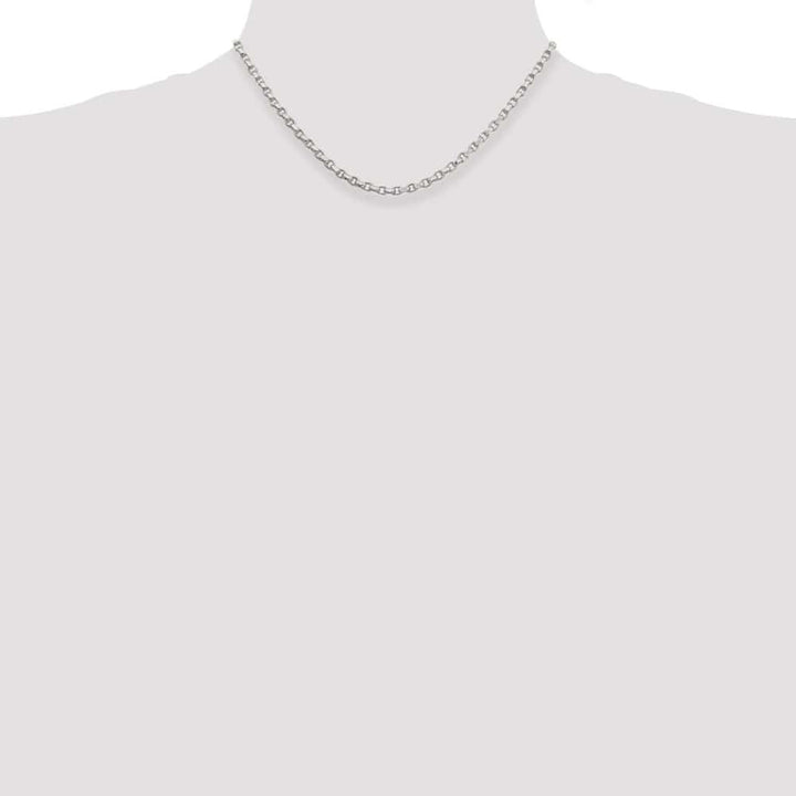 Sterling Silver 3.5mm D.C. Rolo Chain Size 16