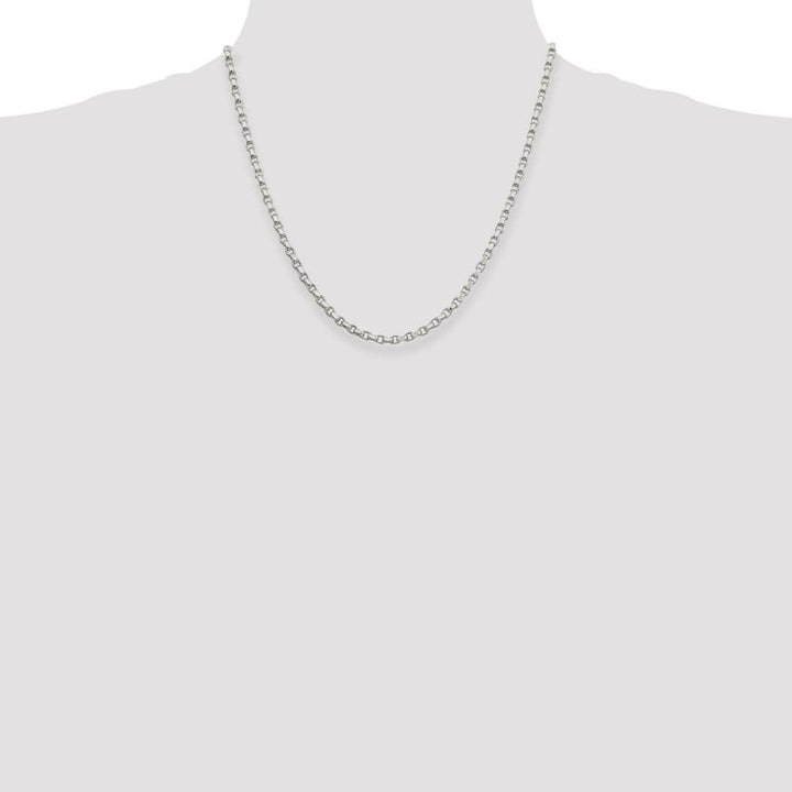 Sterling Silver 3.5mm D.C. Rolo Chain Size 20