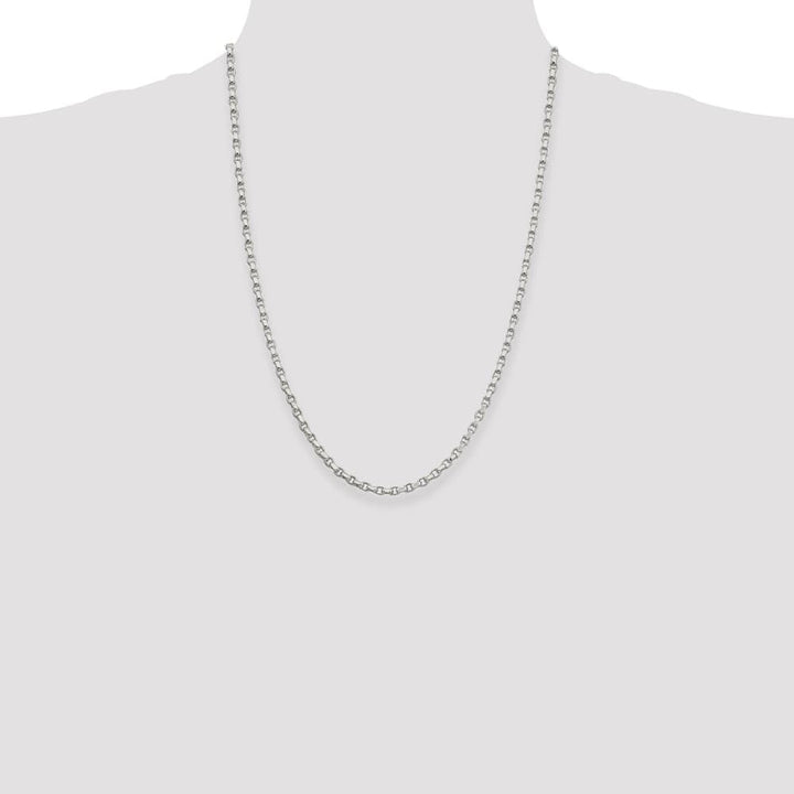 Sterling Silver 3.5mm D.C. Rolo Chain Size 24