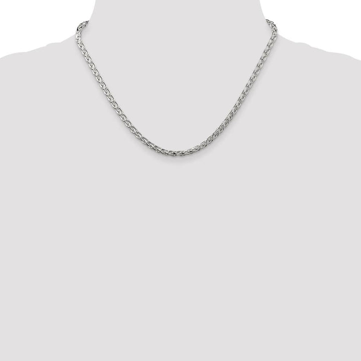 Sterling Silver 3.5mm D.C. Round Spiga Chain Size 18