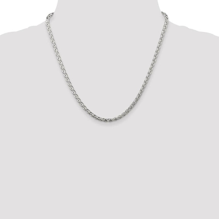 Sterling Silver 3.5mm D.C. Round Spiga Chain Size 20