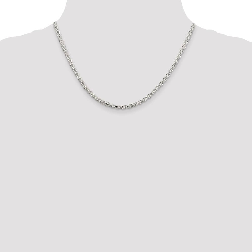 Sterling Silver 3.5mm D.C. Spiga Chain Size 18