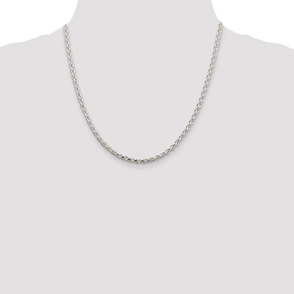 Sterling Silver 3.5mm D.C. Spiga Chain Size 20