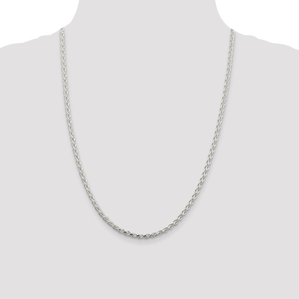 Sterling Silver 3.5mm D.C. Spiga Chain Size 24