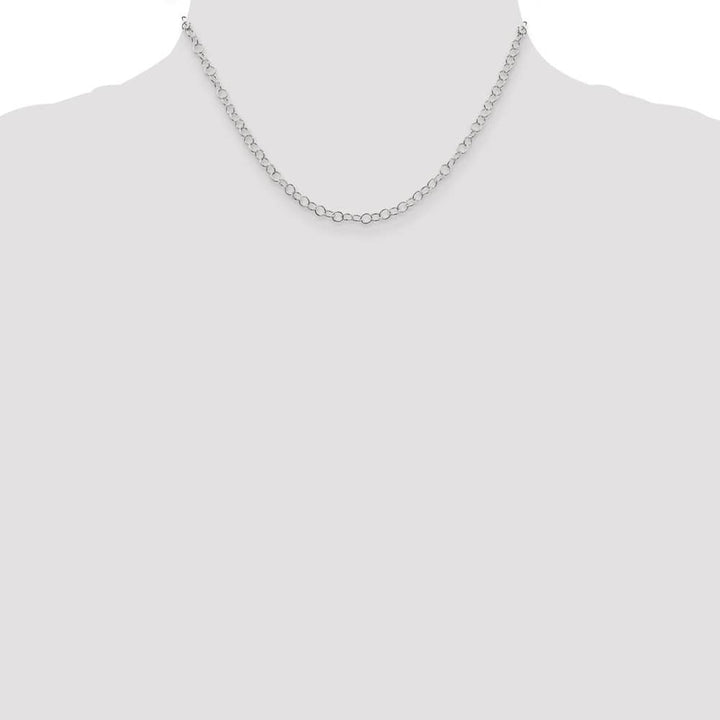Sterling Silver 3.5mm Fancy Cable Chain Size 16