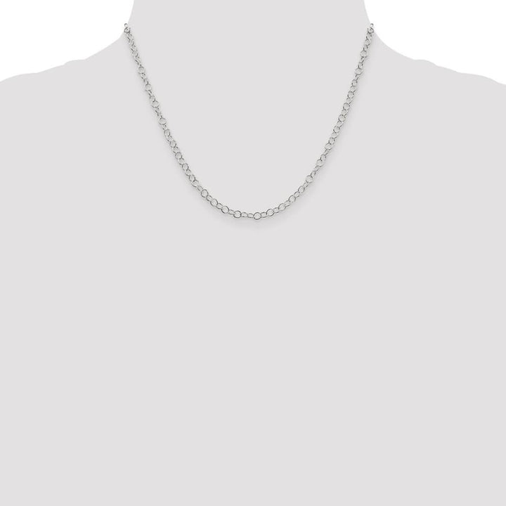 Sterling Silver 3.5mm Fancy Cable Chain Size 18