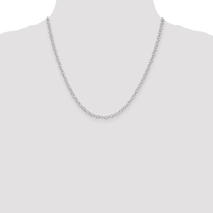 Sterling Silver 3.5mm Fancy Cable Chain Size 20