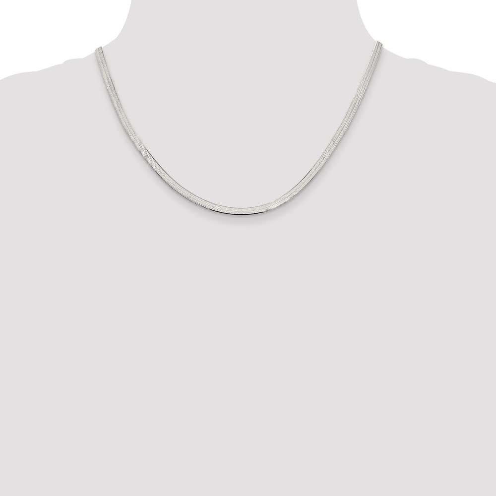 Sterling Silver 3.5mm Magic Herringbone Chain Size 18