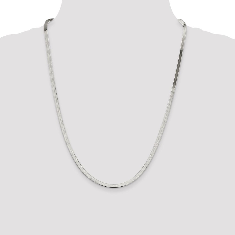 Sterling Silver 3.5mm Magic Herringbone Chain Size 24