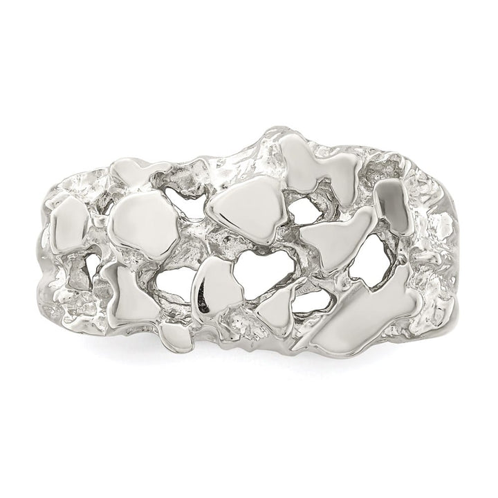 Sterling Silver 3.75 mm Nugget Men's Ring