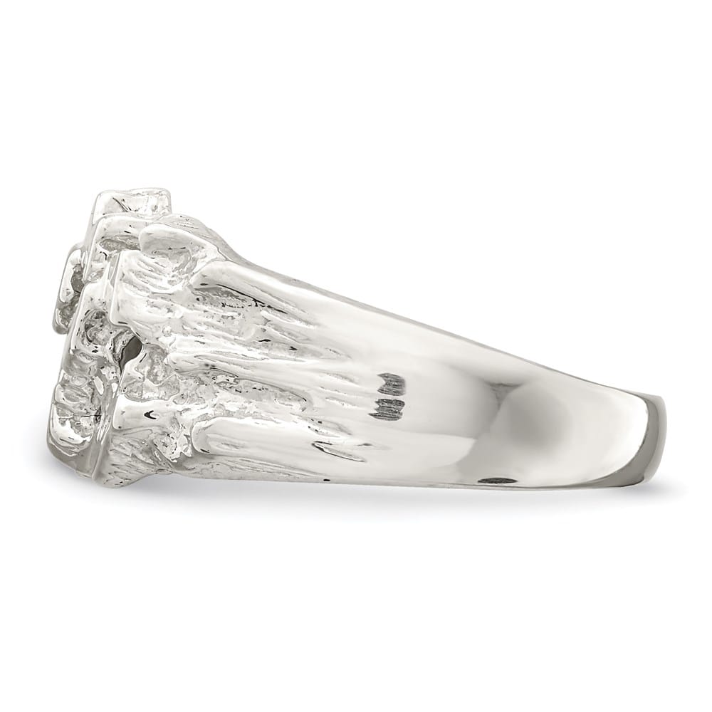 Sterling Silver 3.75 mm Nugget Men's Ring