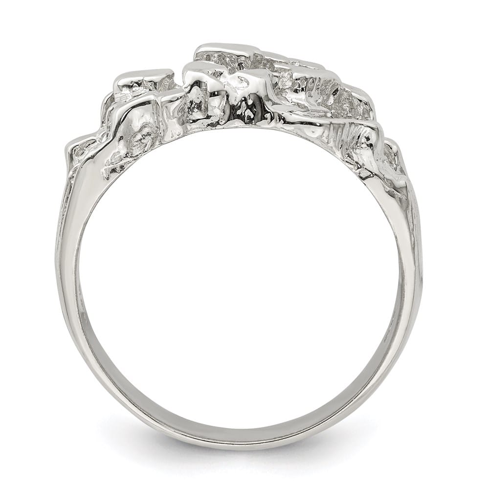 Sterling Silver 3.75 mm Nugget Men's Ring