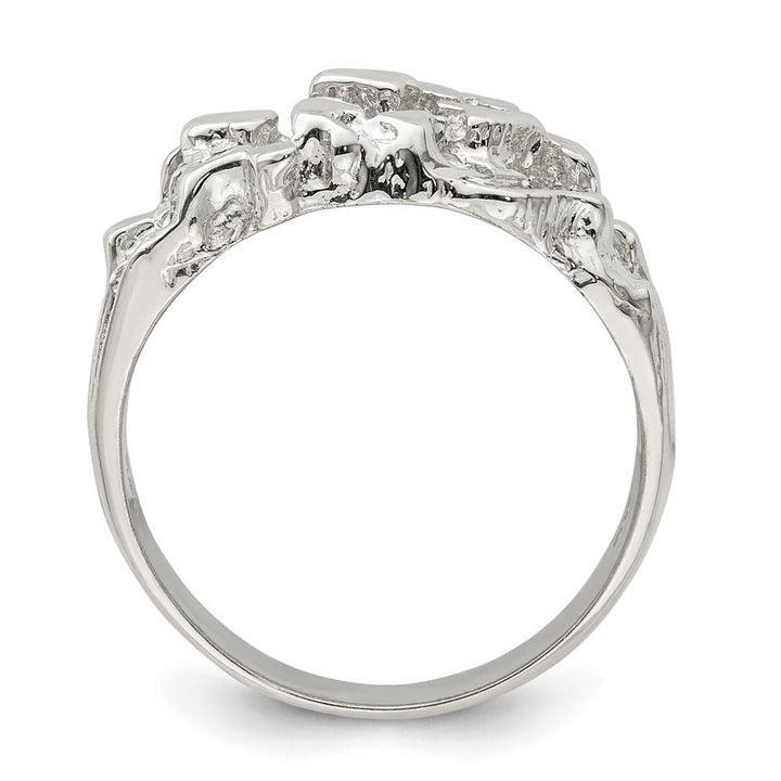 Sterling Silver 3.75 mm Nugget Men's Ring