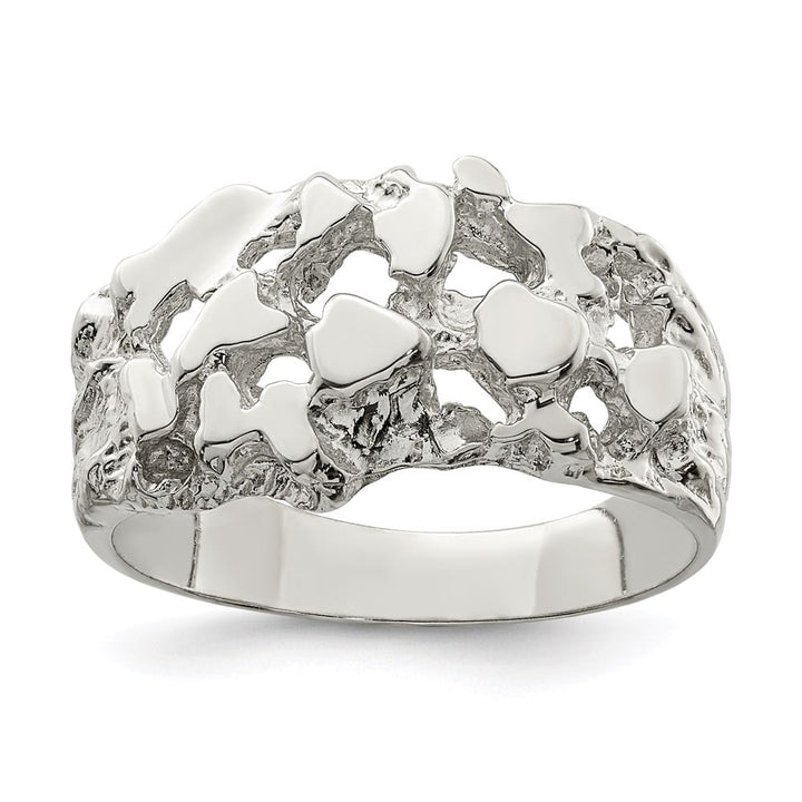 Sterling Silver 3.75 mm Nugget Men's Ring