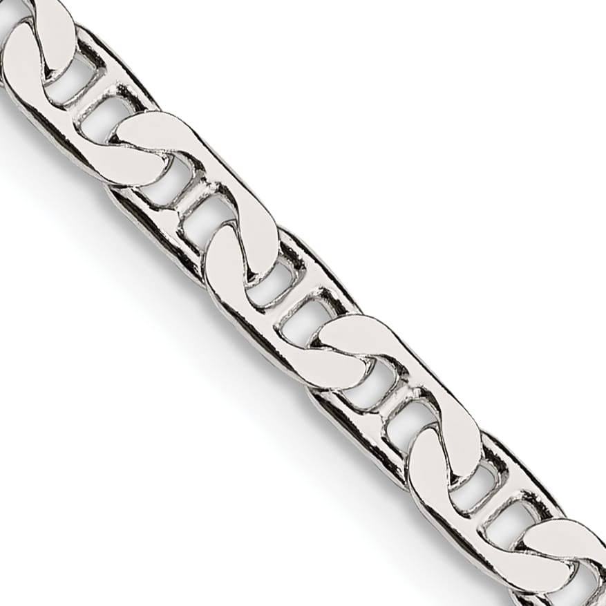 Sterling Silver 3.75mm Flat Anchor Chain 26 Inch