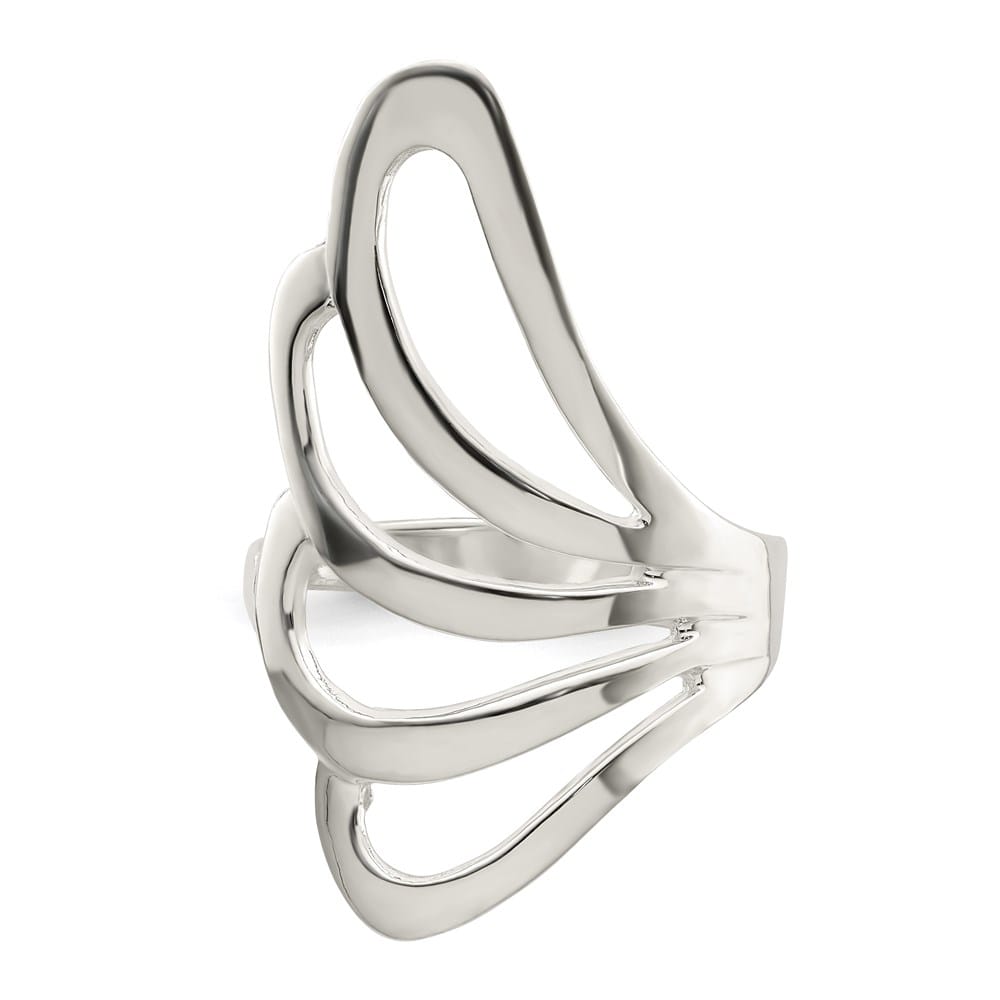 Sterling Silver 3 mm 31 mm Top Fancy Ring