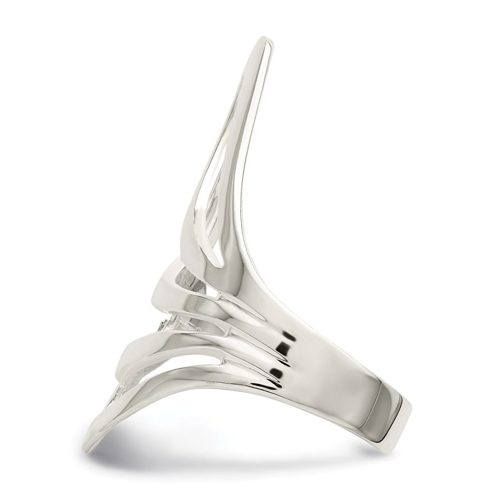 Sterling Silver 3 mm 31 mm Top Fancy Ring