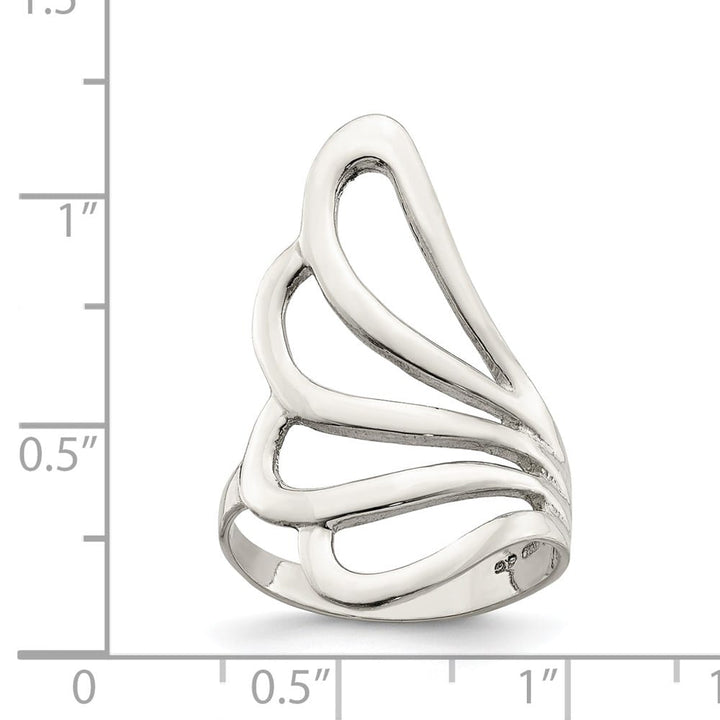 Sterling Silver 3 mm 31 mm Top Fancy Ring