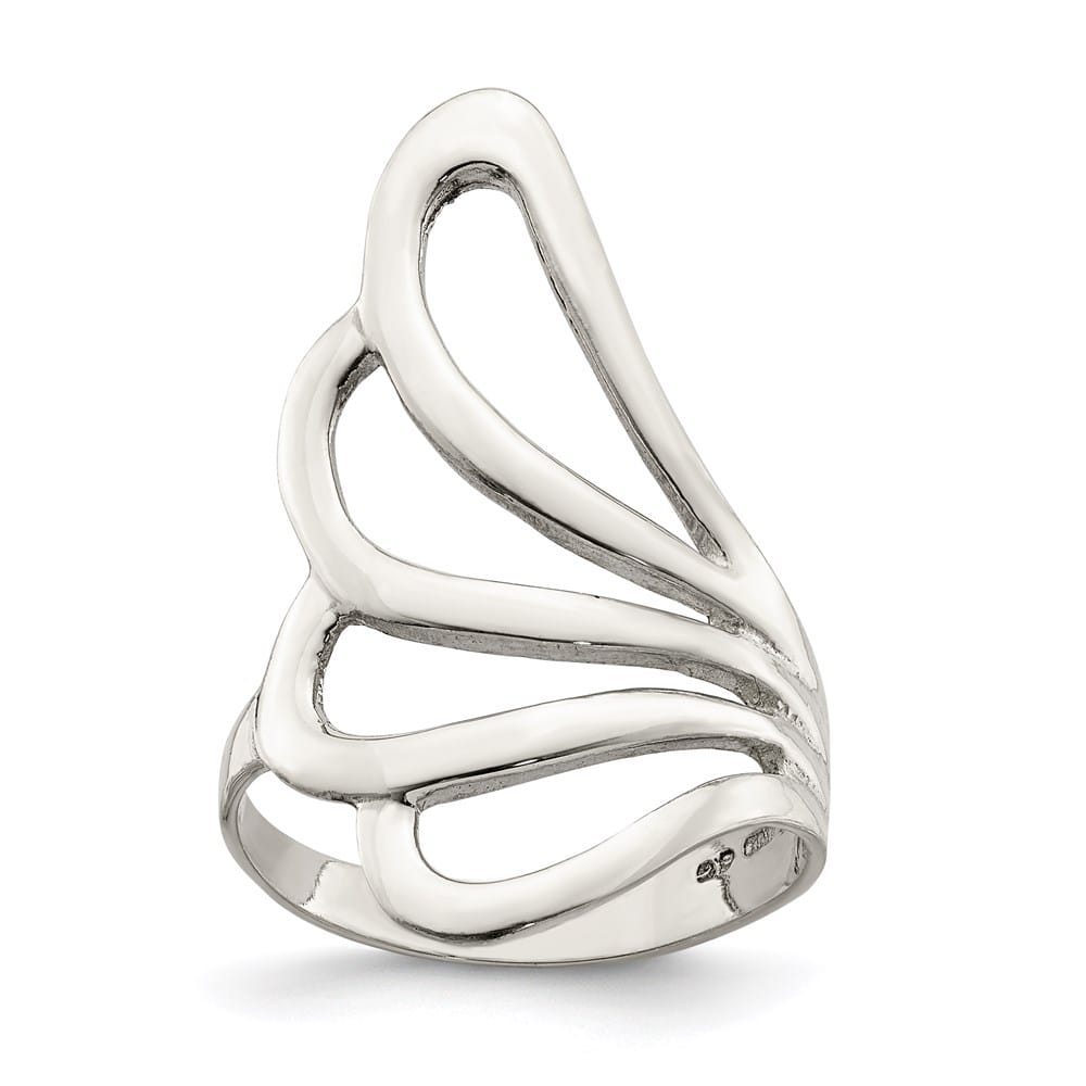 Sterling Silver 3 mm 31 mm Top Fancy Ring