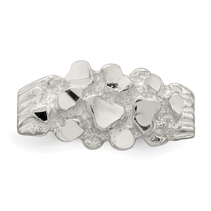 Sterling Silver 3 mm Nugget Men's Ring