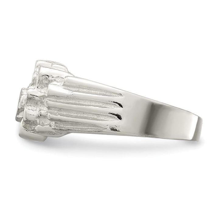 Sterling Silver 3 mm Nugget Men's Ring