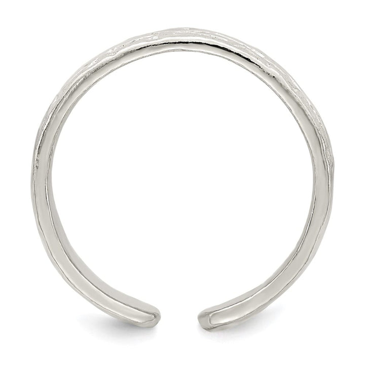 Sterling Silver 3 mm Textured Toe Ring, 1.53 g