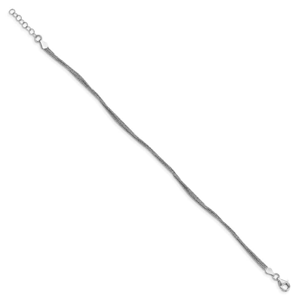 Sterling Silver 3-Strand Anklet