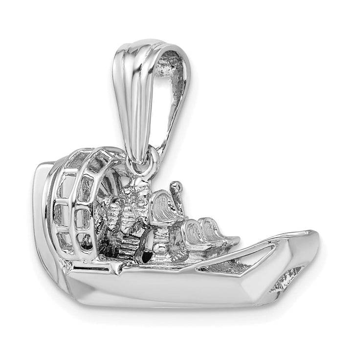Sterling Silver 3D Air Boat Pendant