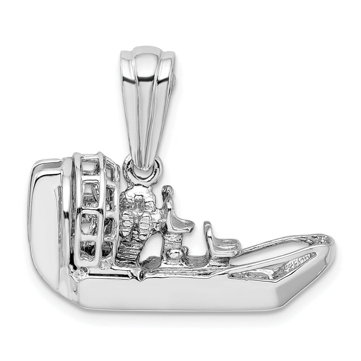 Sterling Silver 3D Air Boat Pendant