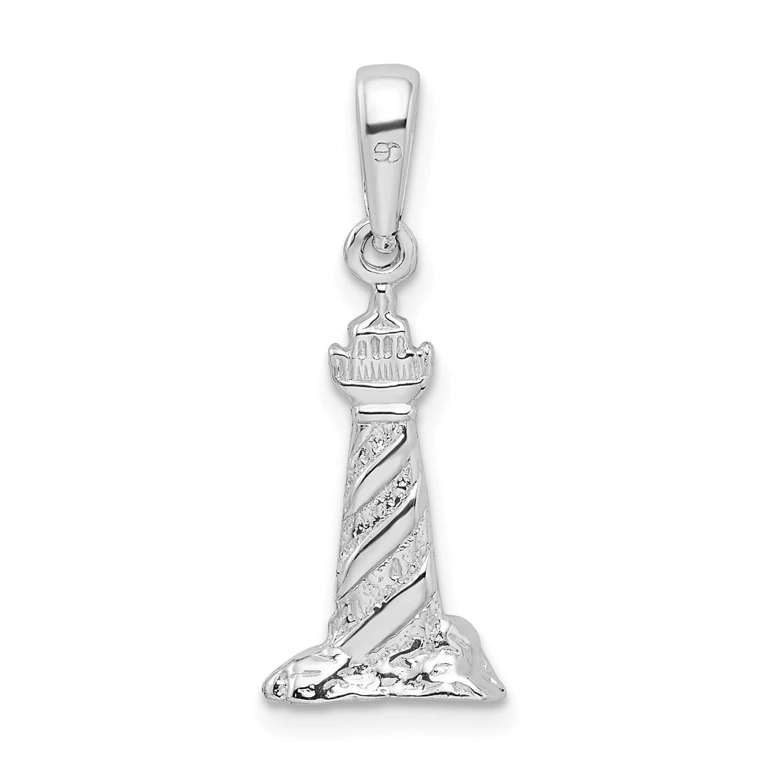 Sterling Silver 3D Cape Hatteras Lighthouse Pendant