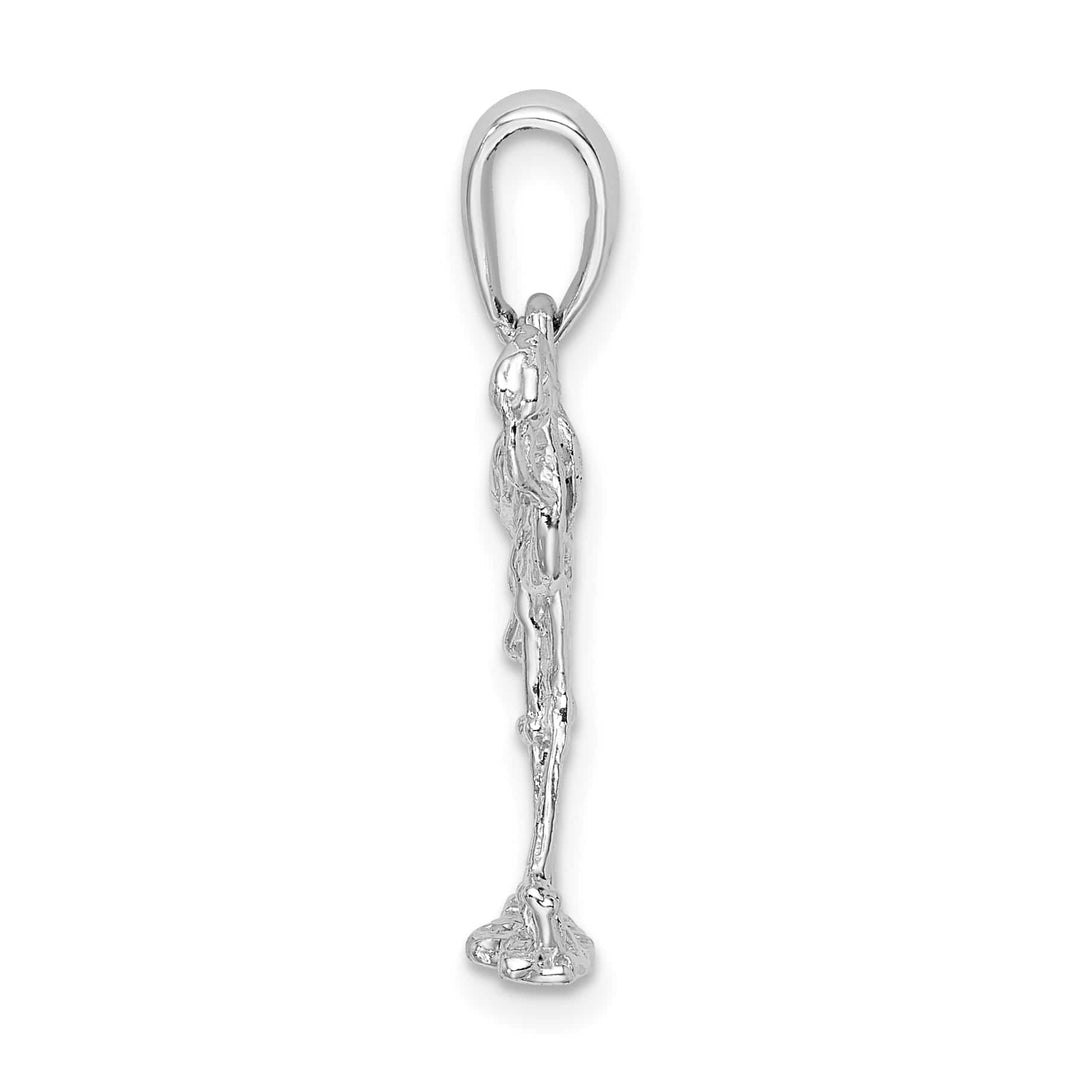 Sterling Silver 3D Flamingo Pendant