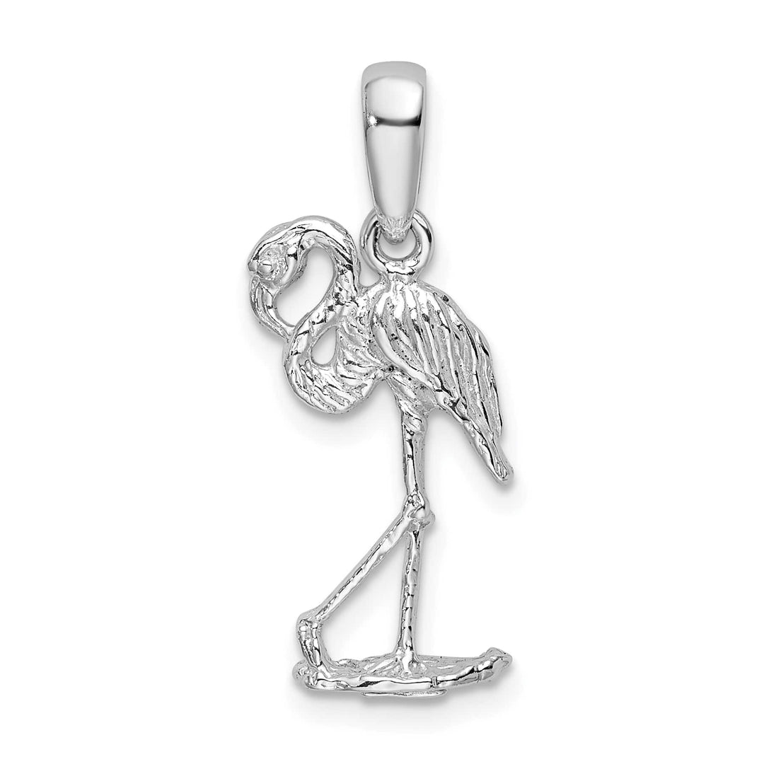 Sterling Silver 3D Flamingo Pendant