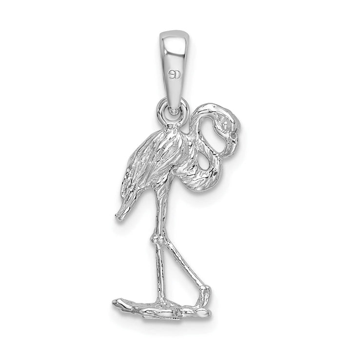 Sterling Silver 3D Flamingo Pendant