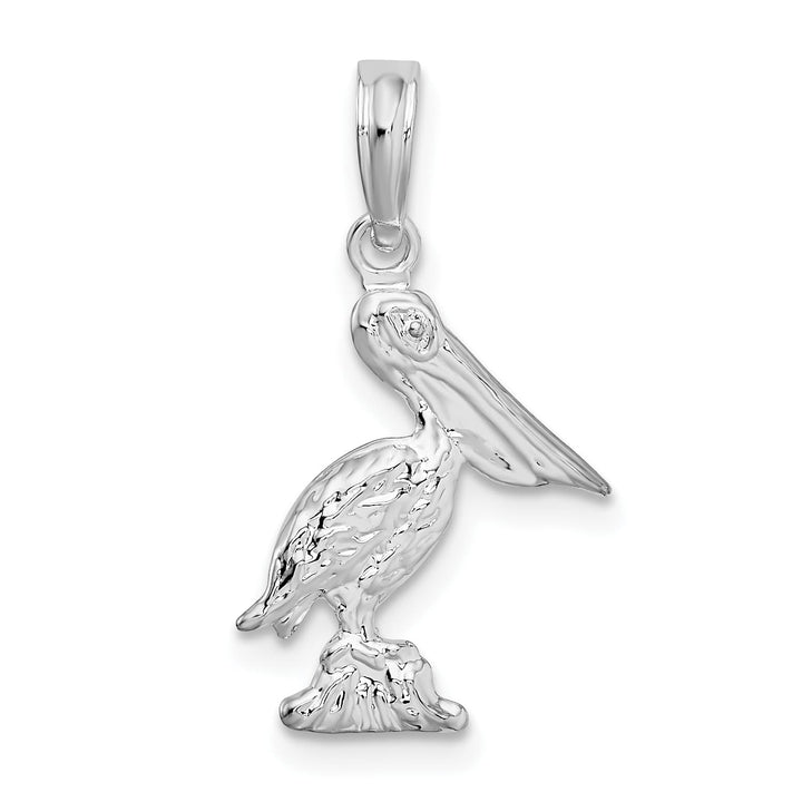 Sterling Silver 3D Pelican Pendant