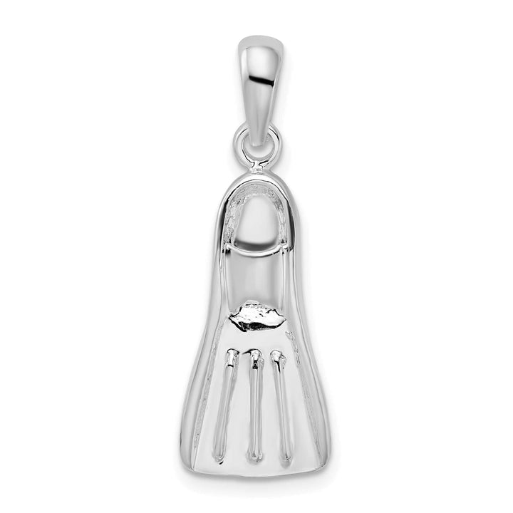 Sterling Silver 3D Scuba Flipper Pendant