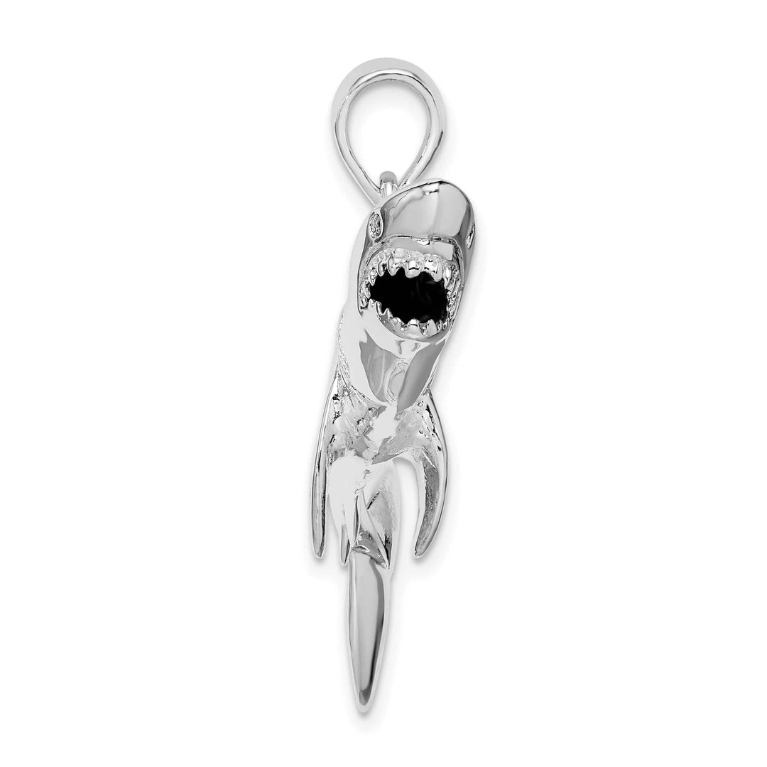 Sterling Silver 3D Shark Pendant