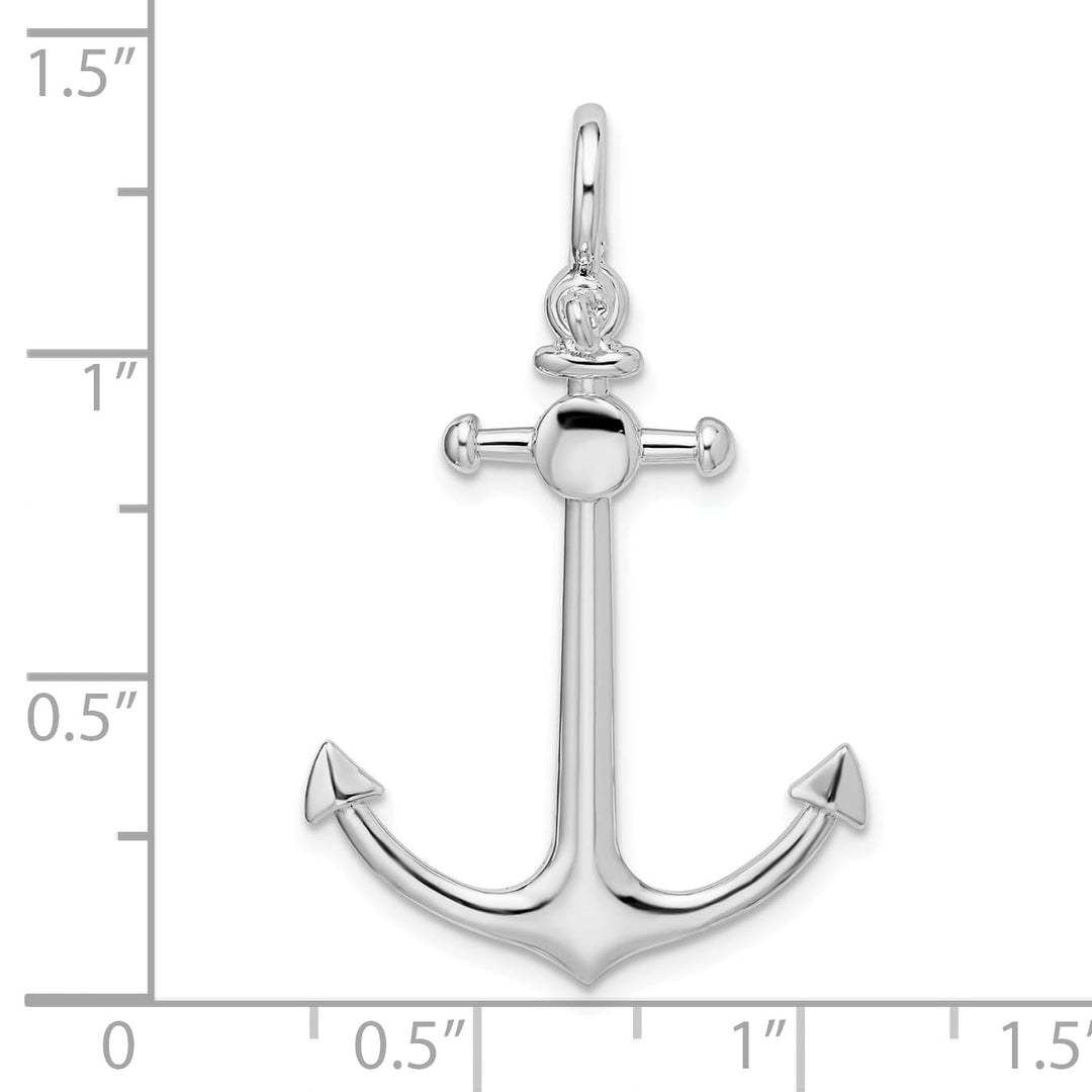 Sterling Silver 3D Small Anchor Pendant