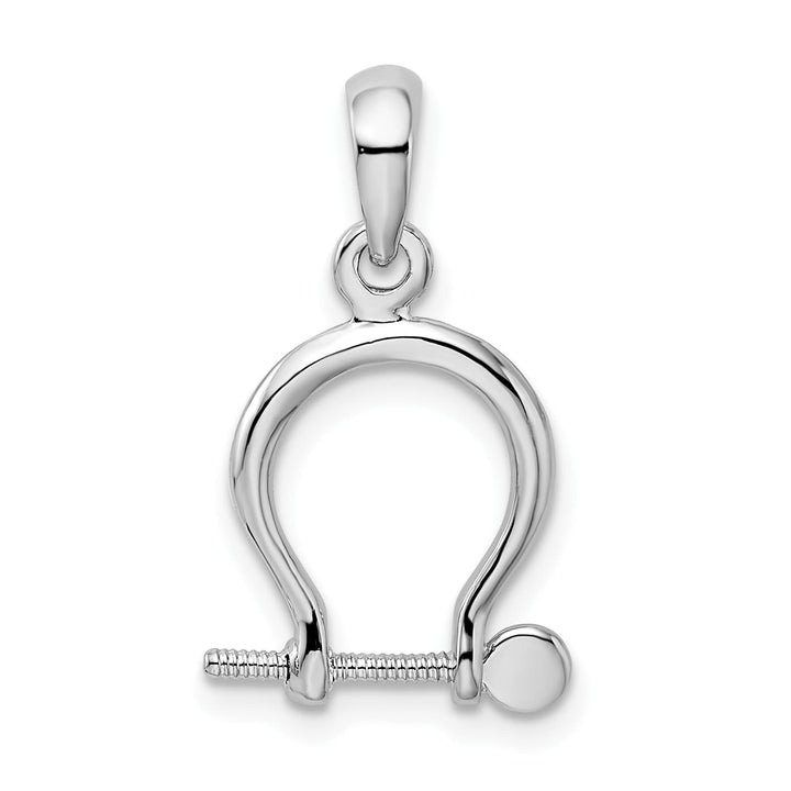 Sterling Silver 3D Small Shackle Link Pendant