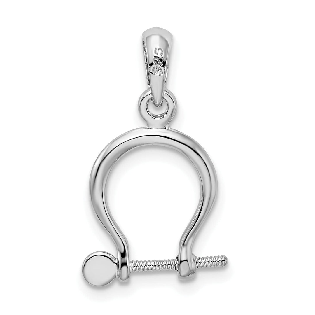 Sterling Silver 3D Small Shackle Link Pendant