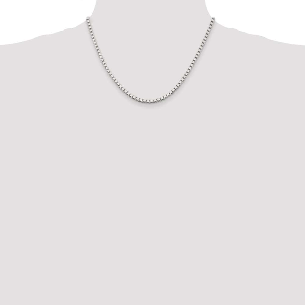 Sterling Silver 3mm Box Chain Size 18