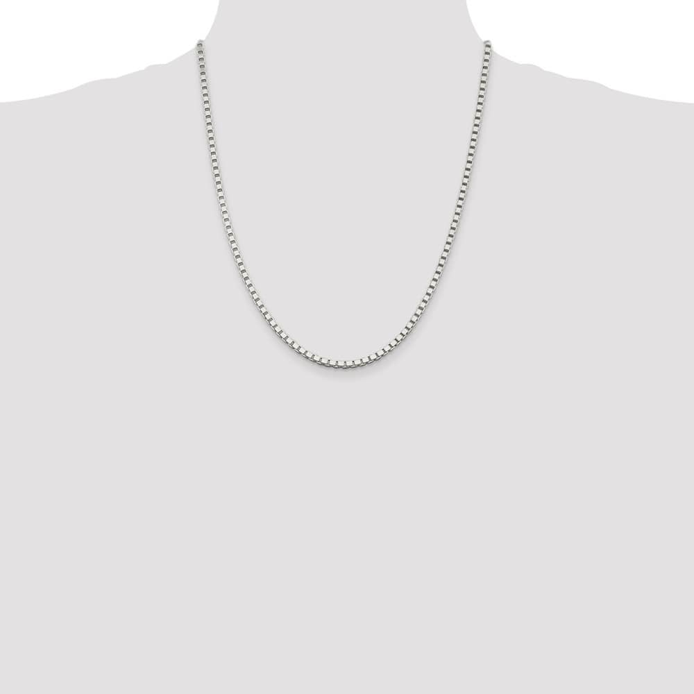 Sterling Silver 3mm Box Chain Size 22