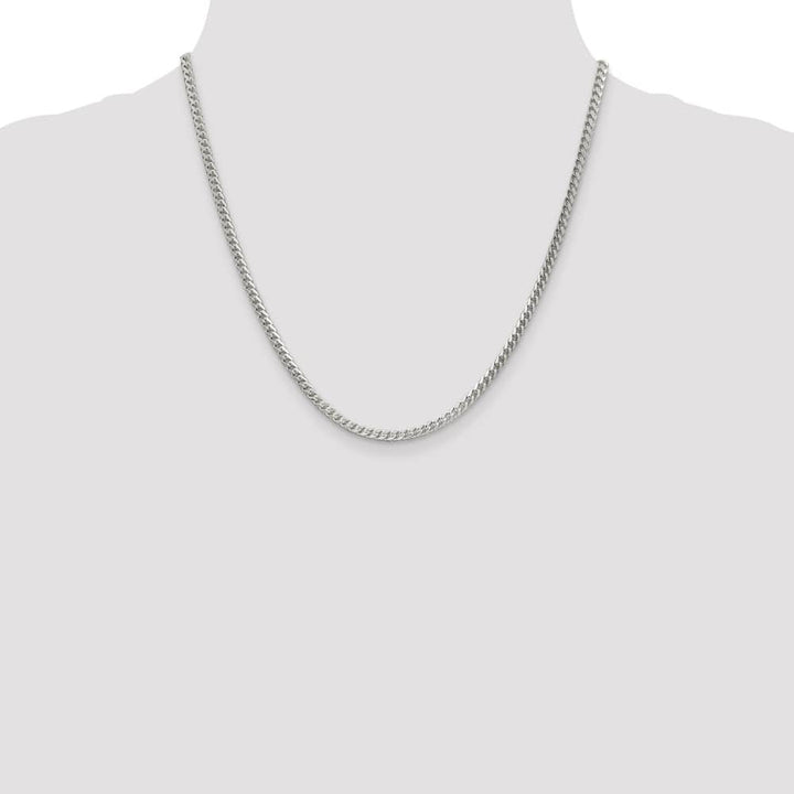 Sterling Silver 3mm D.C. Square Franco Chain Size 20
