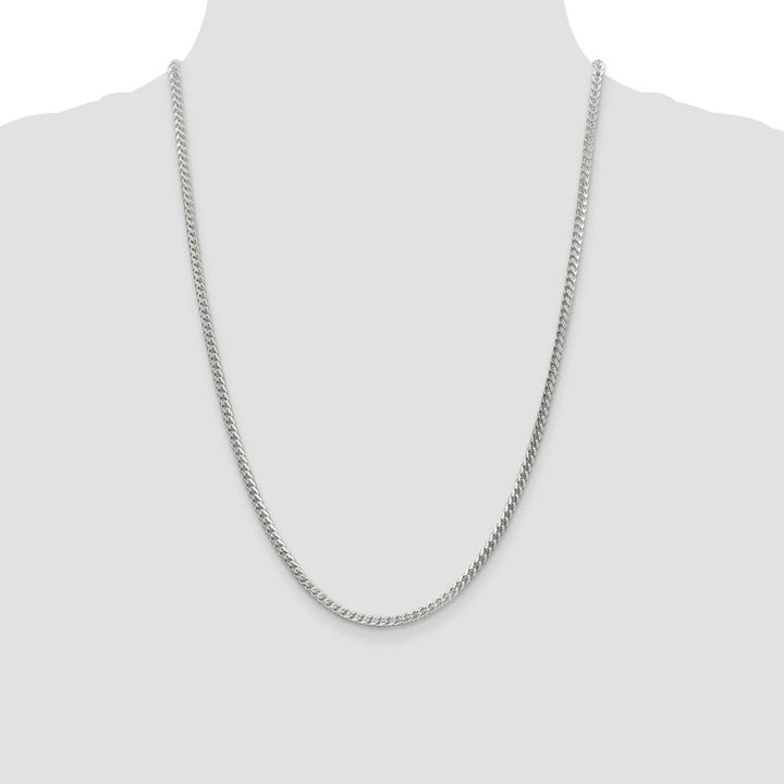 Sterling Silver 3mm D.C. Square Franco Chain Size 24