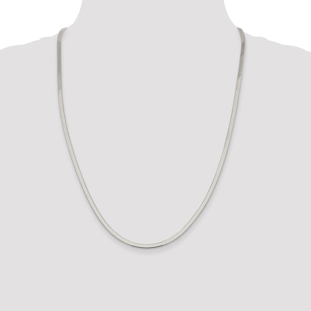 Sterling Silver 3mm Magic Herringbone Chain Size 24