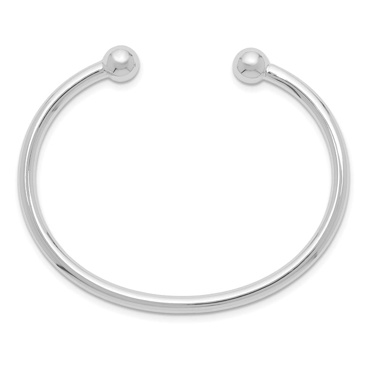 Sterling Silver 3mm Polished 50mm Inside Diameter Cuff Bangle