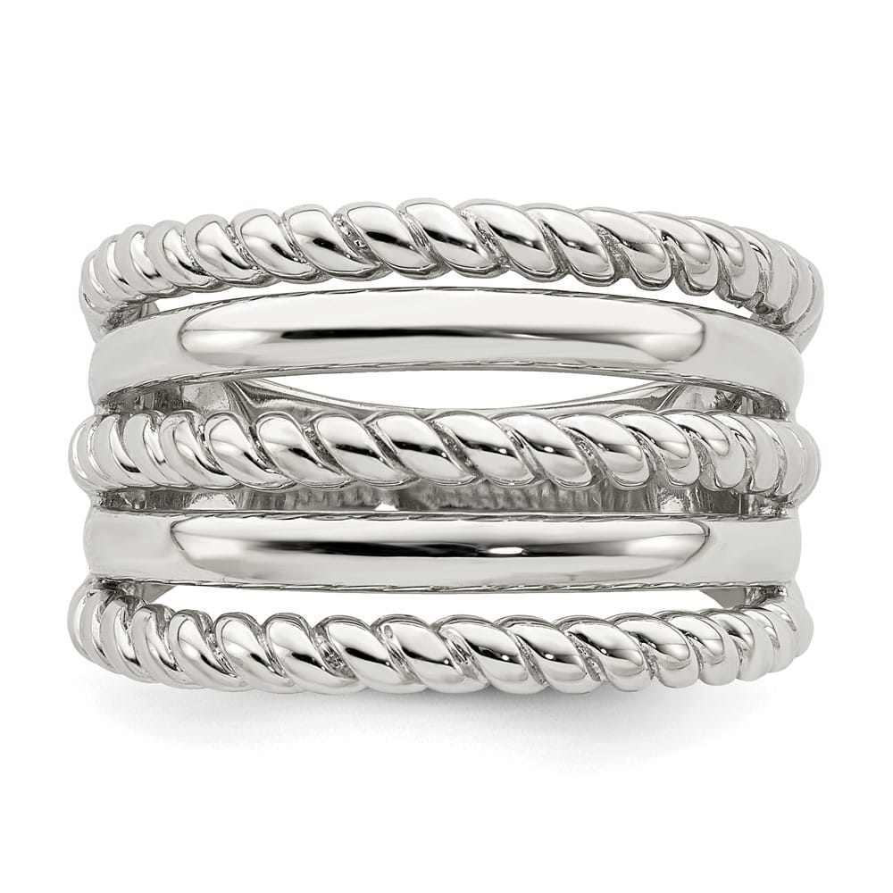 Sterling Silver 4.1 mm Polished Fancy Ring