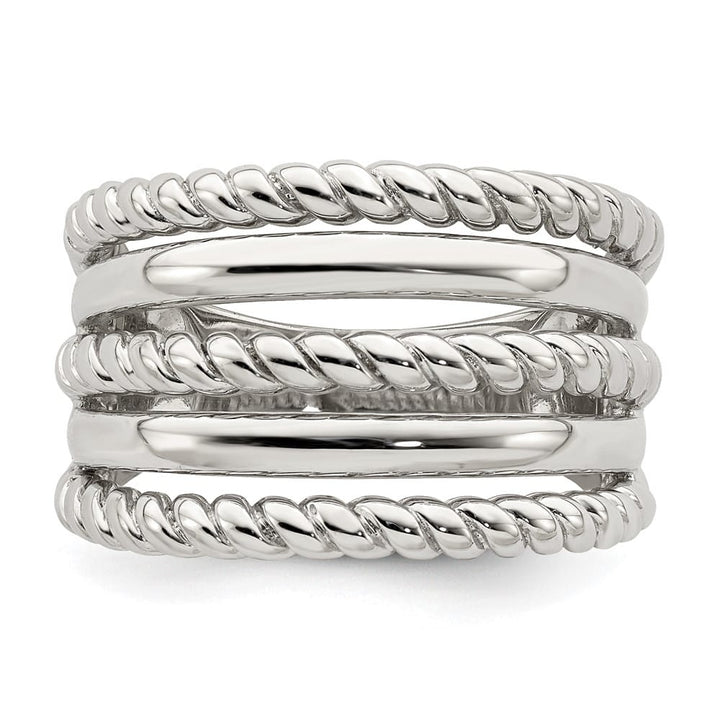 Sterling Silver 4.1 mm Polished Fancy Ring