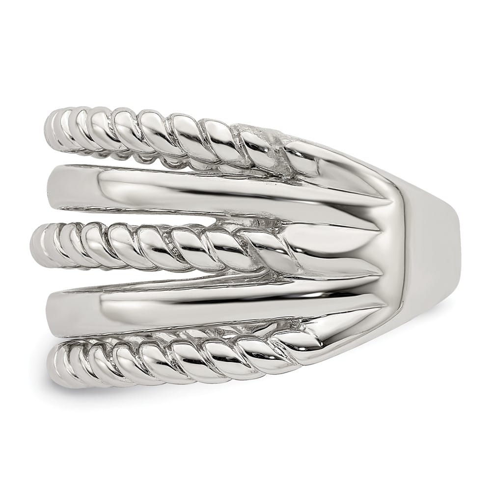 Sterling Silver 4.1 mm Polished Fancy Ring