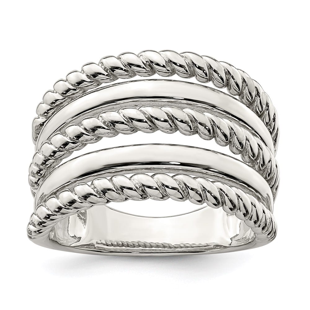 Sterling Silver 4.1 mm Polished Fancy Ring