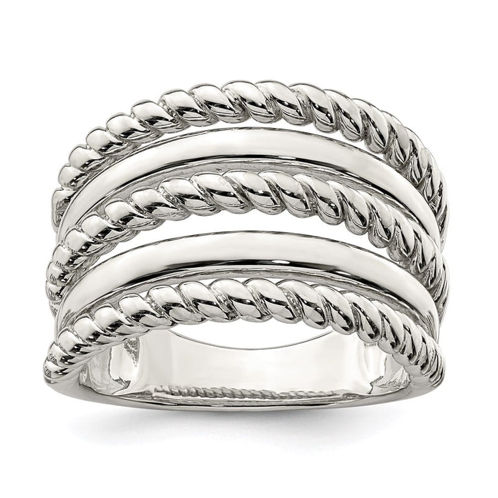 Sterling Silver 4.1 mm Polished Fancy Ring